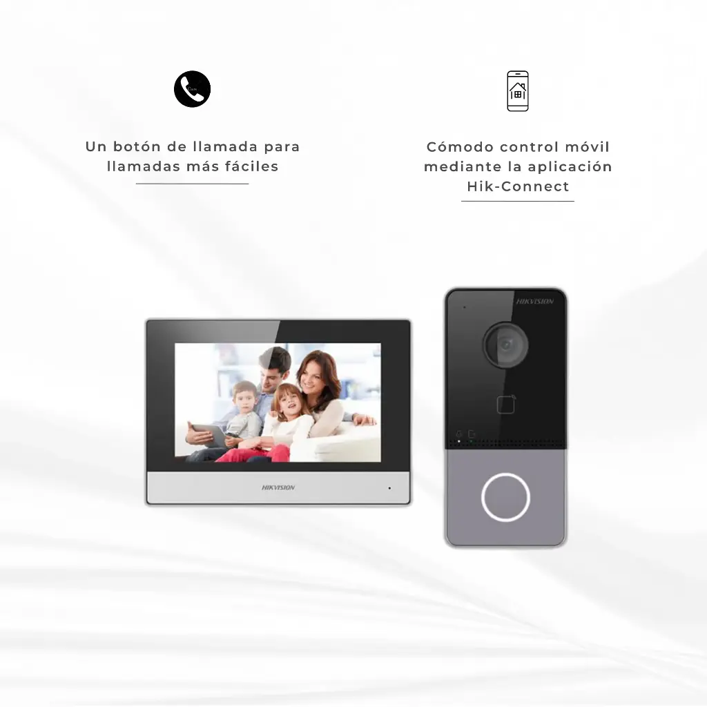 DS-KIS603-P | KIT DE VIDEO PORTERO INC MONITOR FRENTE DE CALLE 