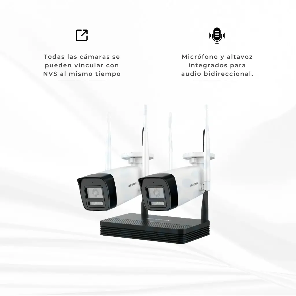 DS-J142I/NKS424W0H | KIT EASY LINK DE 2 CAMARAS BALA DE 4MP 