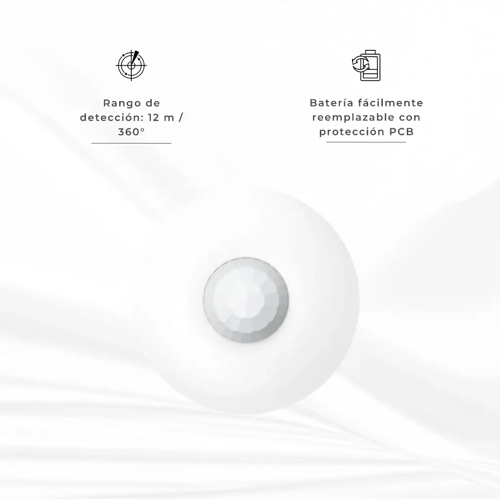 DS-PDCL12-EG2-WB | DETECTOR PIR 360 GRADOS INALAMBRICO PARA PANEL DE ALARMA HIKVISION