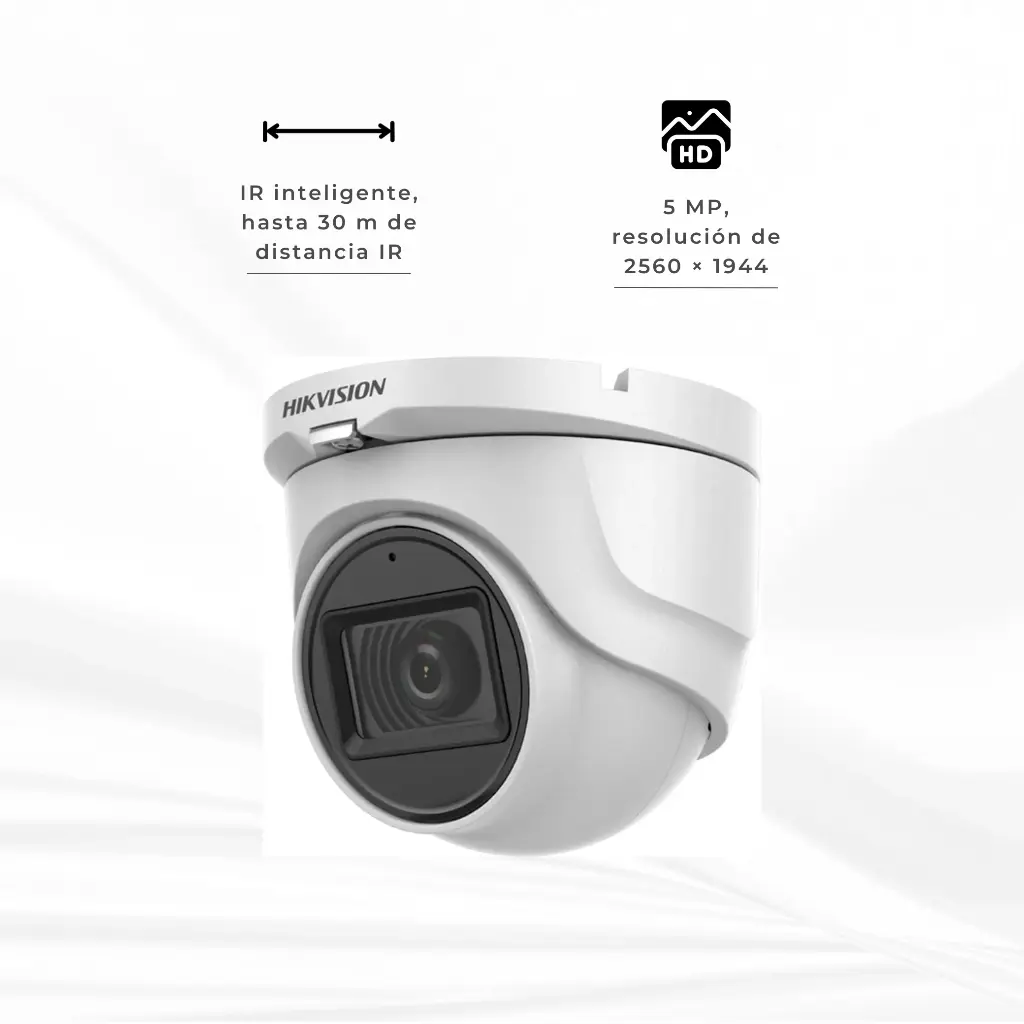 DS-2CE76H0T-ITMF | CAMARA DOMO 5MP 2.8MM HIKVISION 