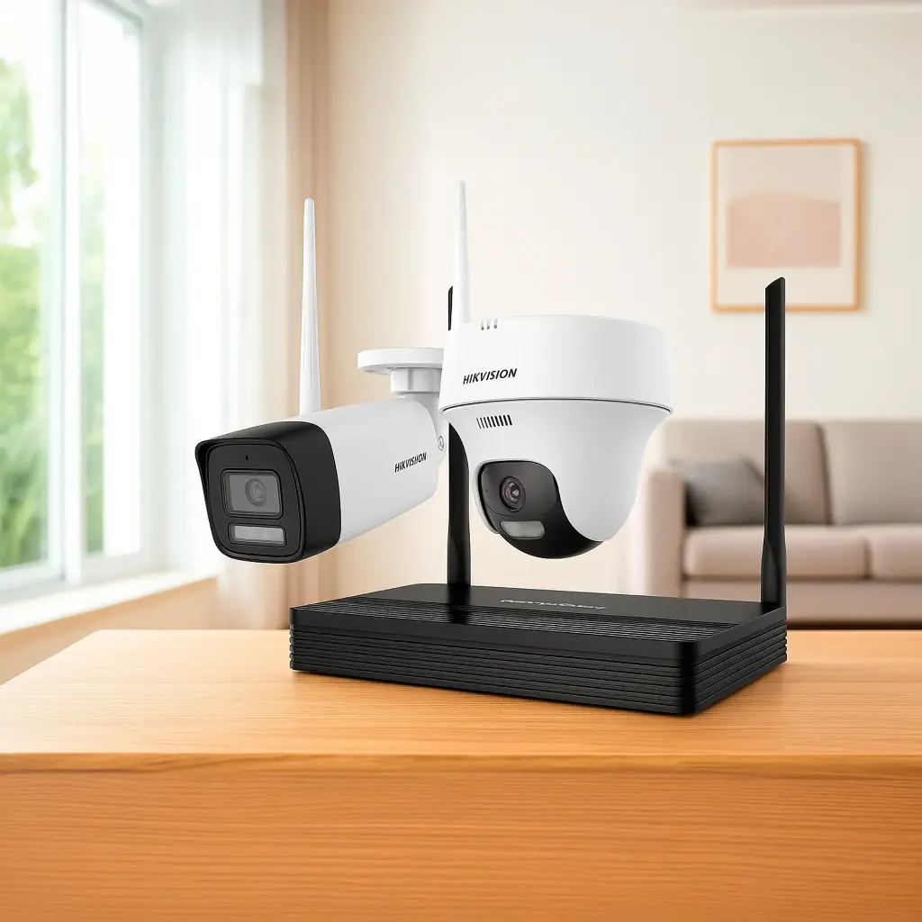 DS-J142I/NKS424W02H | KIT EASY LINK WIFI NVS + 1 CAMARA BALA 4MP + 1 CÁMARA TURRET 4MP