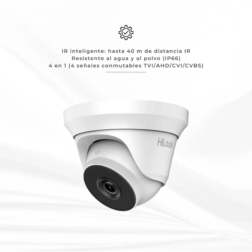 THC-T240-M | CAMARA DOMO EXIR TURBO 4MP METALICA 2.8MM 40MTS