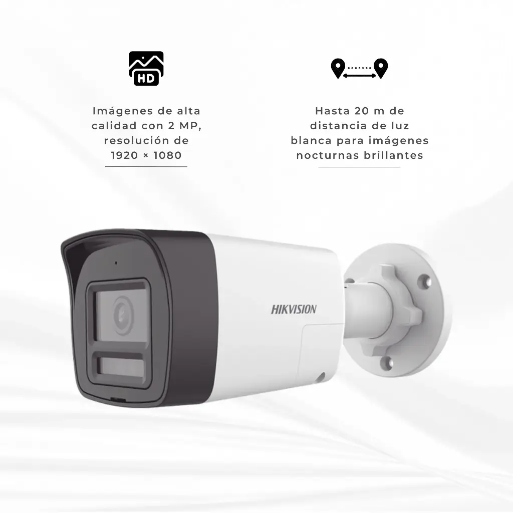DS-2CE16D0T-LXTS | BALA 2MP DUAL LIGHT CON SIRENA ESTROBO Y AUDIO BIDERENCIONAL 
