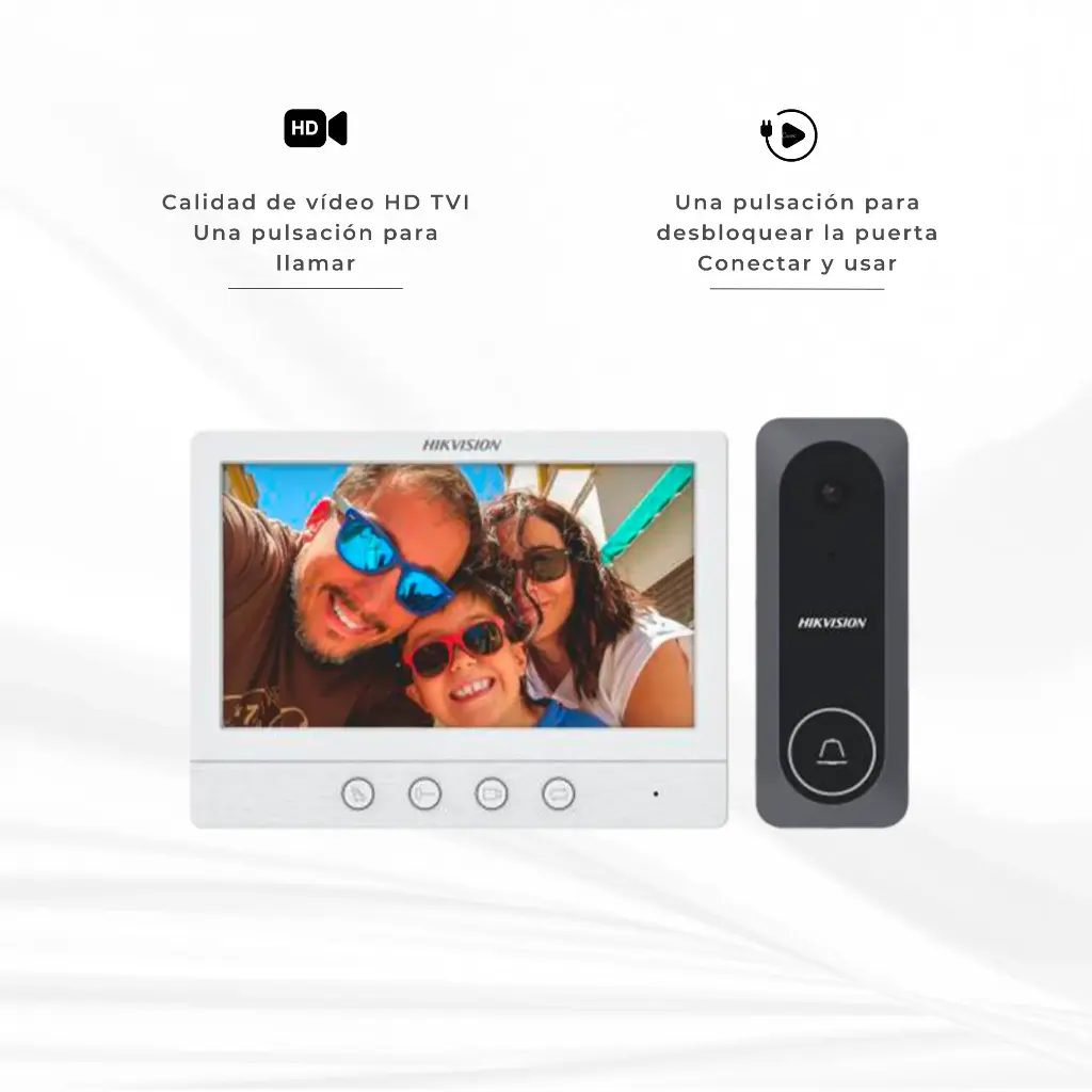 DS-KIS212 | KIT DE VIDEOPORTERO HD DE 4 CABLES 