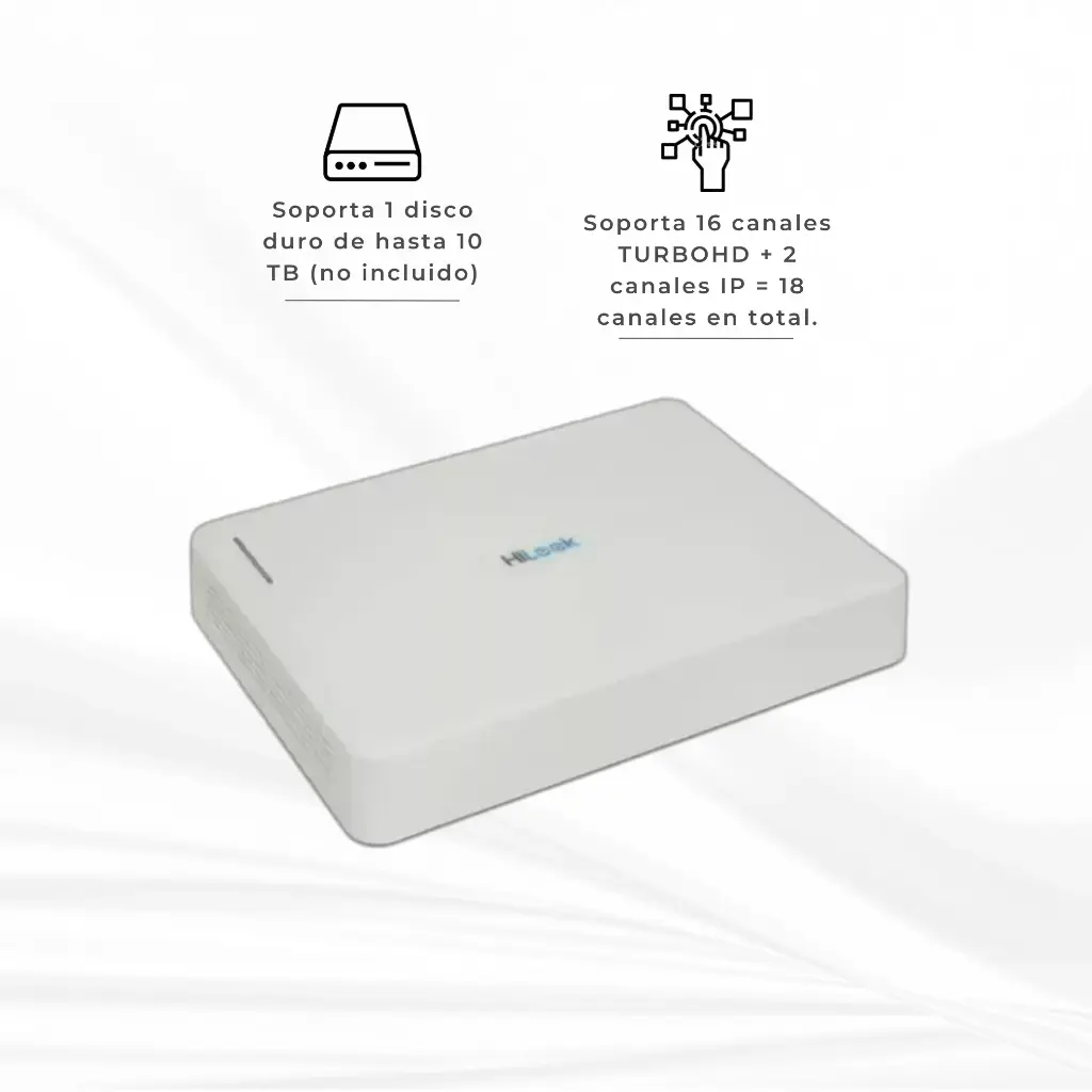 116G-K1/S | DVR 16CH 1080P LITE TURBO HD + 2 CANALES IP