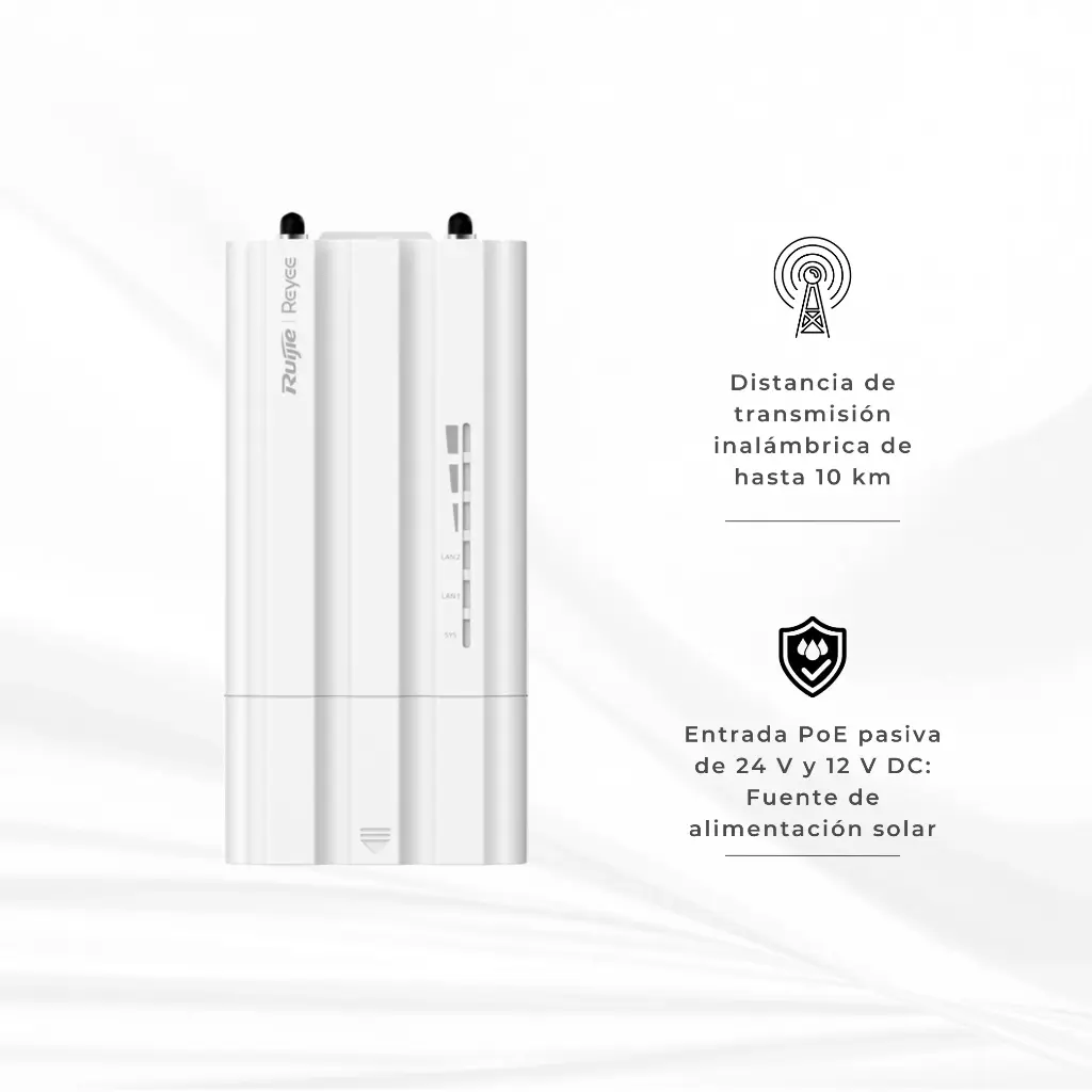 RG-AIRMETRO550G-B |  ESTACION BASE INALAMBRICA 5GHZ CONECTORIZADO PTMP