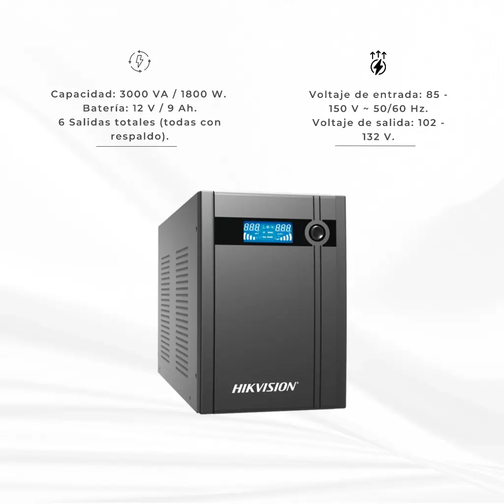 DS-UPS3000-X | UPS INTERACTIVA 3000VA HIKVISION