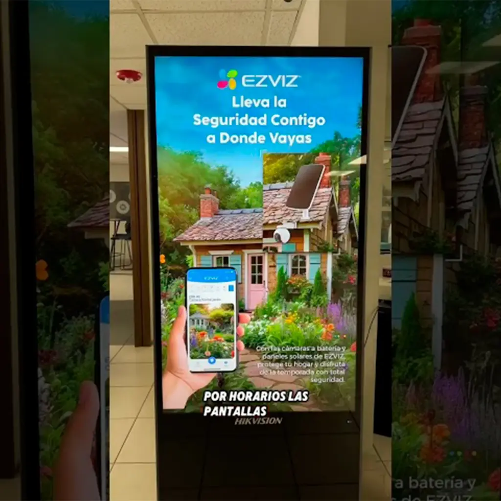 D6055UL-B/S  | PANTALLA DE 55' 4K PARA PUBLICIDAD DIGITAL/BASE PARA PISO(TOTEM)/PUERTOS USB