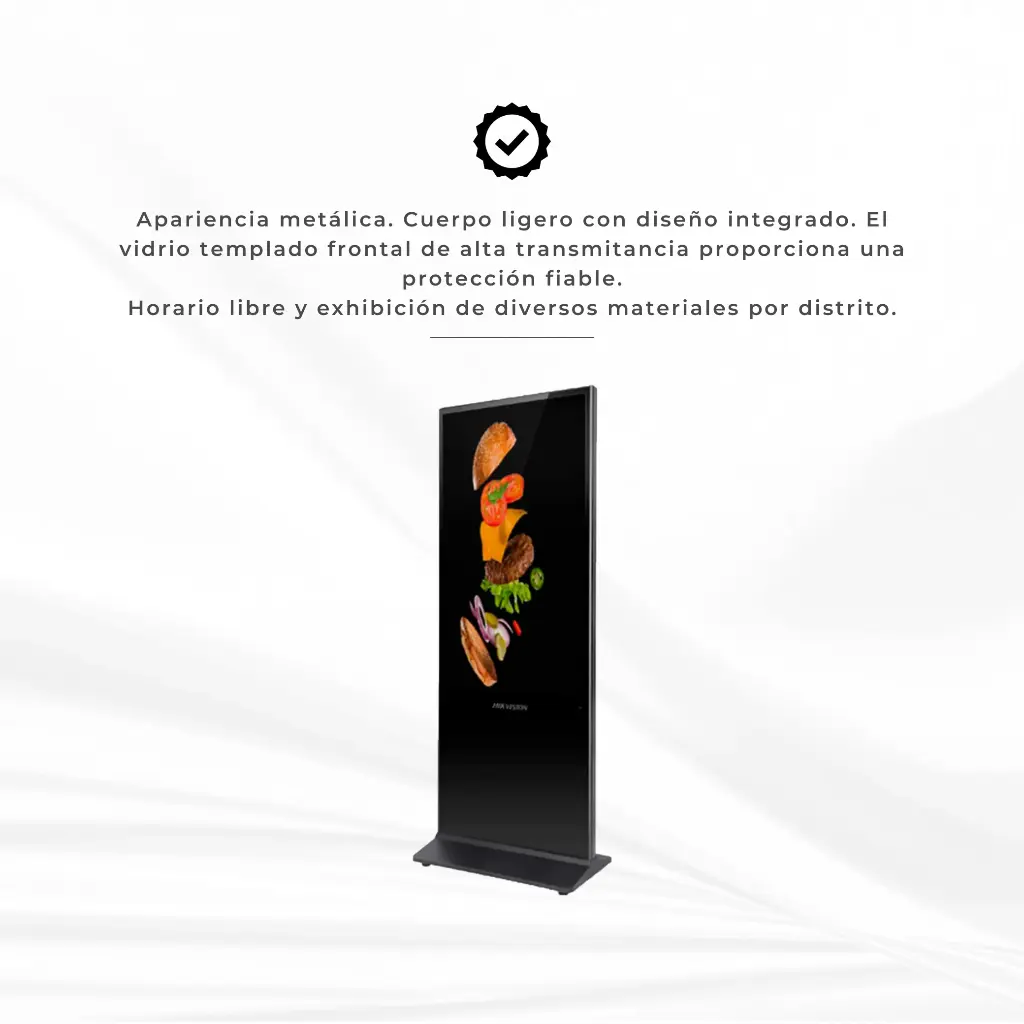 D6055UL-B/S  | PANTALLA DE 55' 4K PARA PUBLICIDAD DIGITAL/BASE PARA PISO(TOTEM)/PUERTOS USB