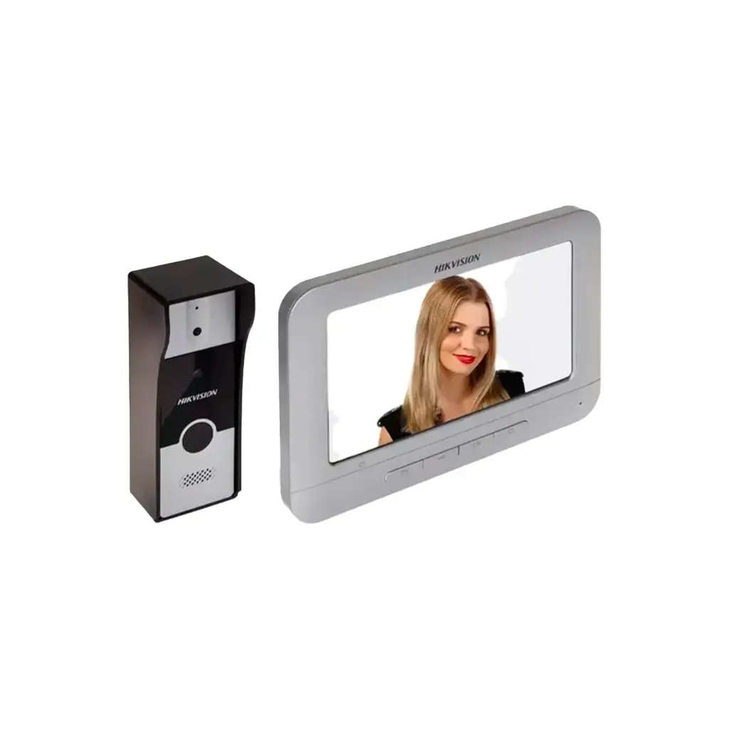 DS-KIS202T | KIT VIDEO PORTERO DSKH220 7' 800X480 + DSKB2411IM 720TVL IR 2M SALIDA RELÉ 