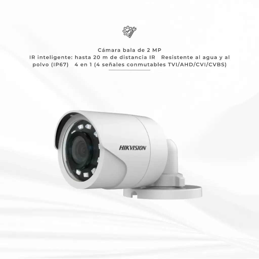 DS-2CE16D0T-IRPF | 1080P 4INL BULLET PLASTICA 2.8MM