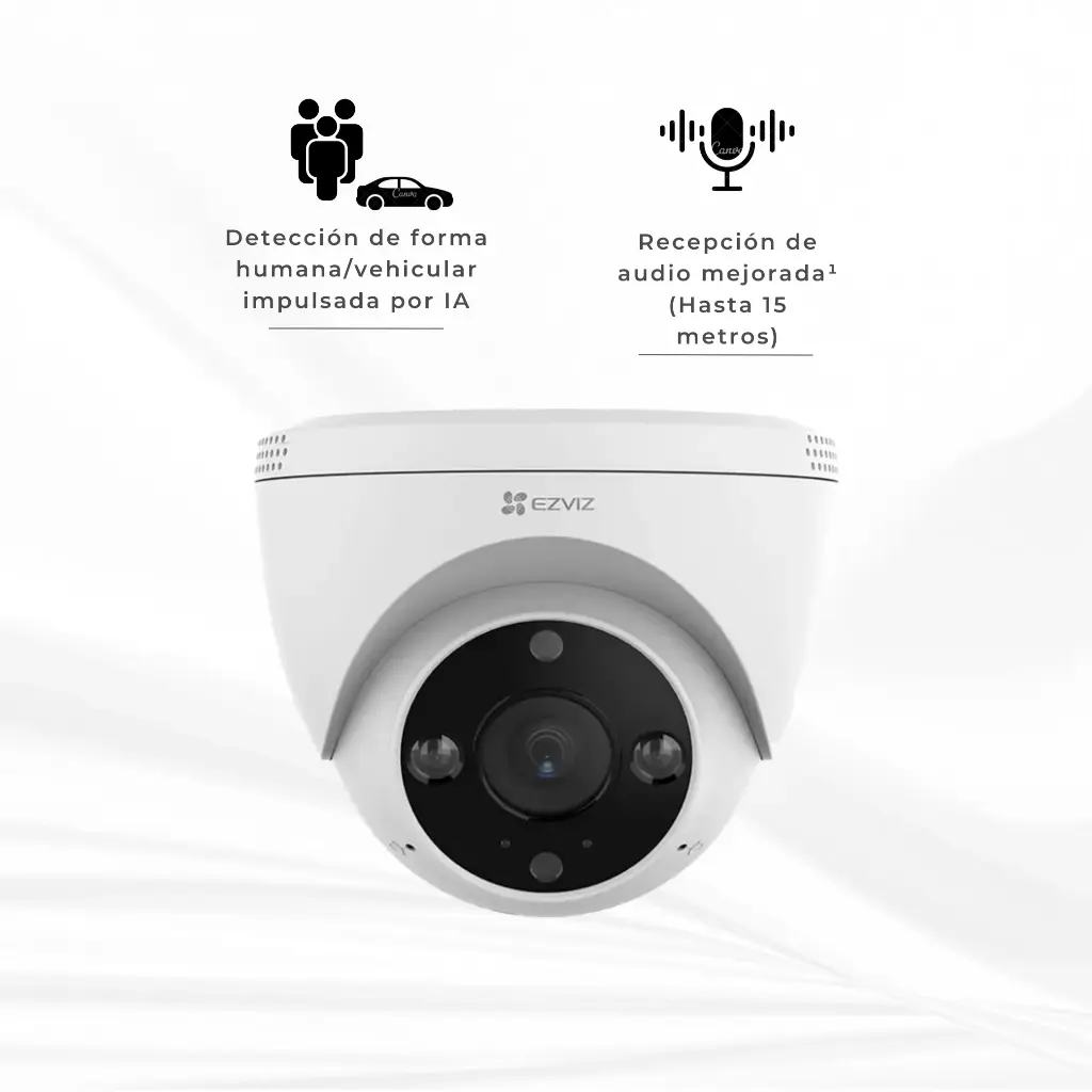 CS-H4-R201-1H3WKFL | CAMARA H4 DOMO 2K , DETECCION DE FORMAS, SIRENA Y LUZ ALERTA DE VOZ PERSONALIZAD