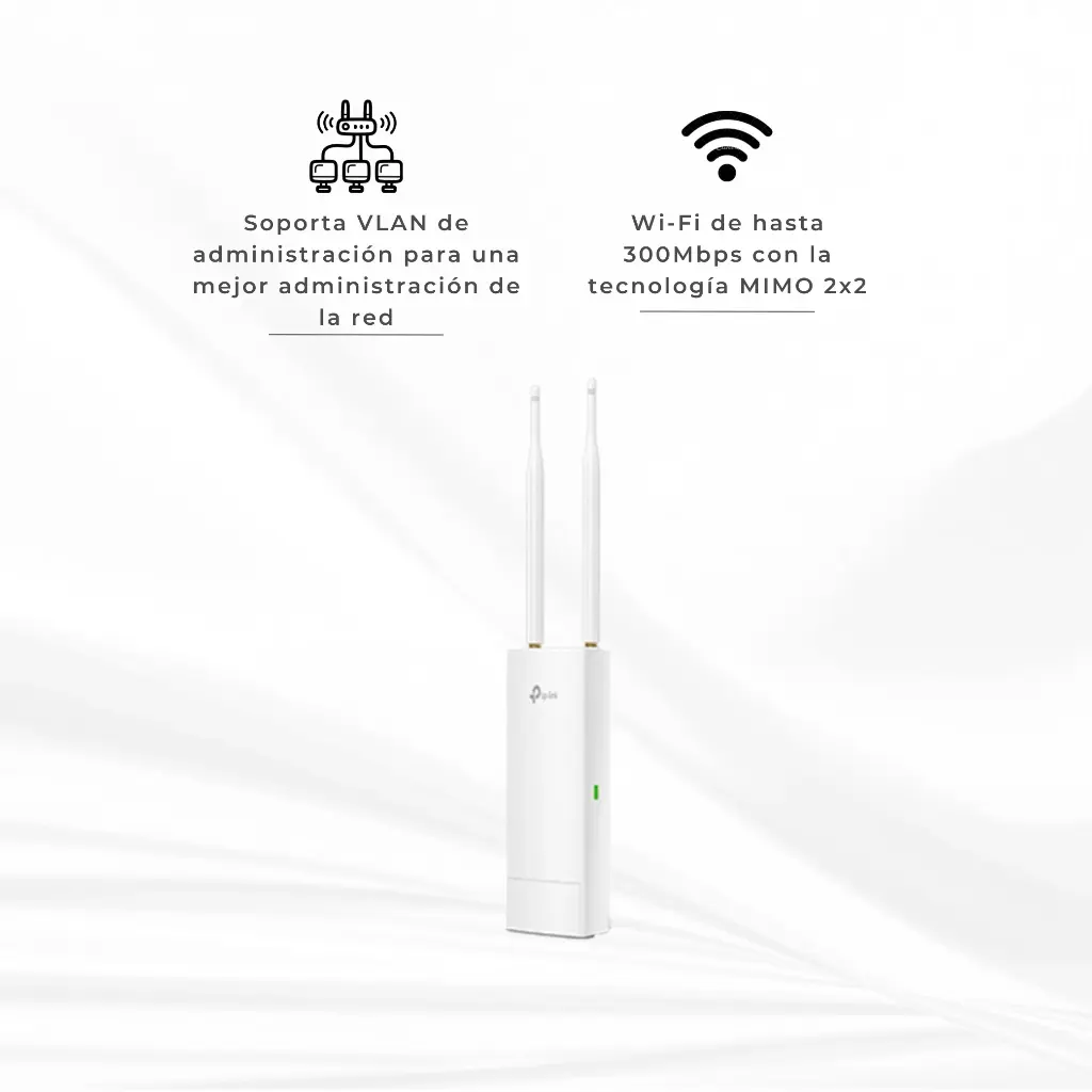 EAP110-EXT | ACCES POINT INALAMBRIVO PARA EXTERIOR WIFI DE HASTA 300Mps MIMO 2x2