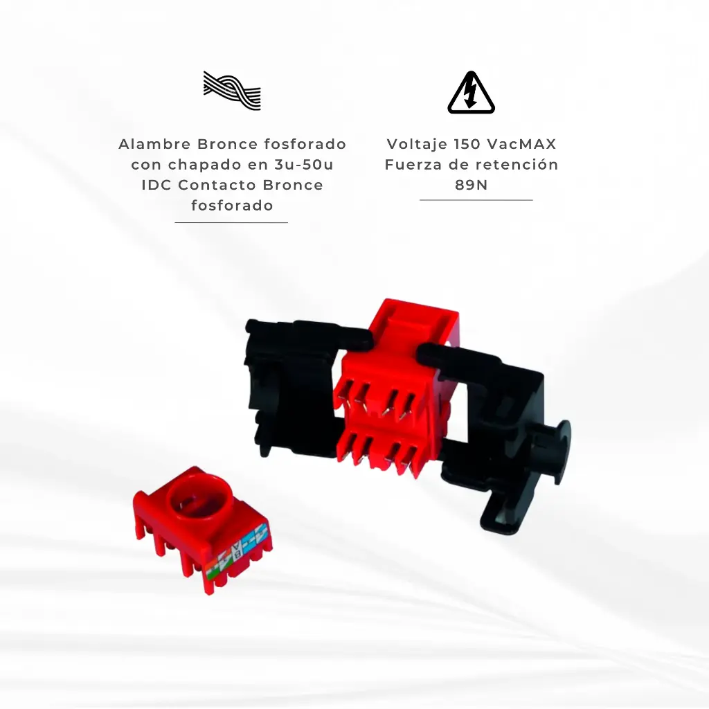 NJR6A-3601 | JACK CAT 6A UTP ROJO