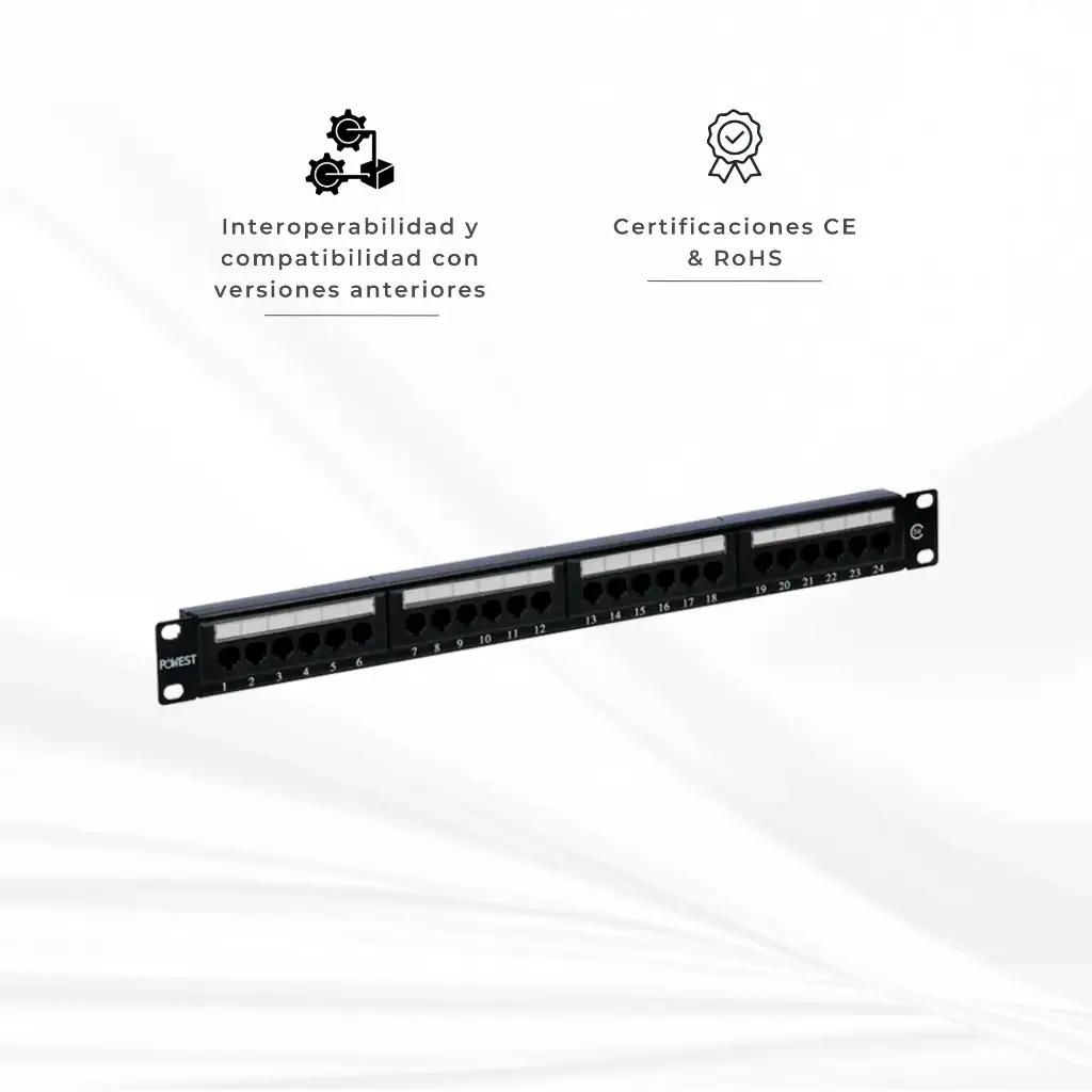 NPPGEN-5624 | PORT PANEL CAT 5E, 6 Y 6A 24PUERTOS