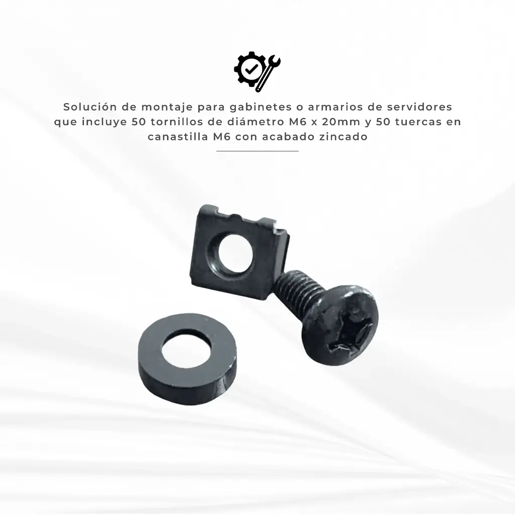 NKTOR-2295 | KIT DE TORNILLERIA 50 TUERCAS 50 TORNILLOS M6