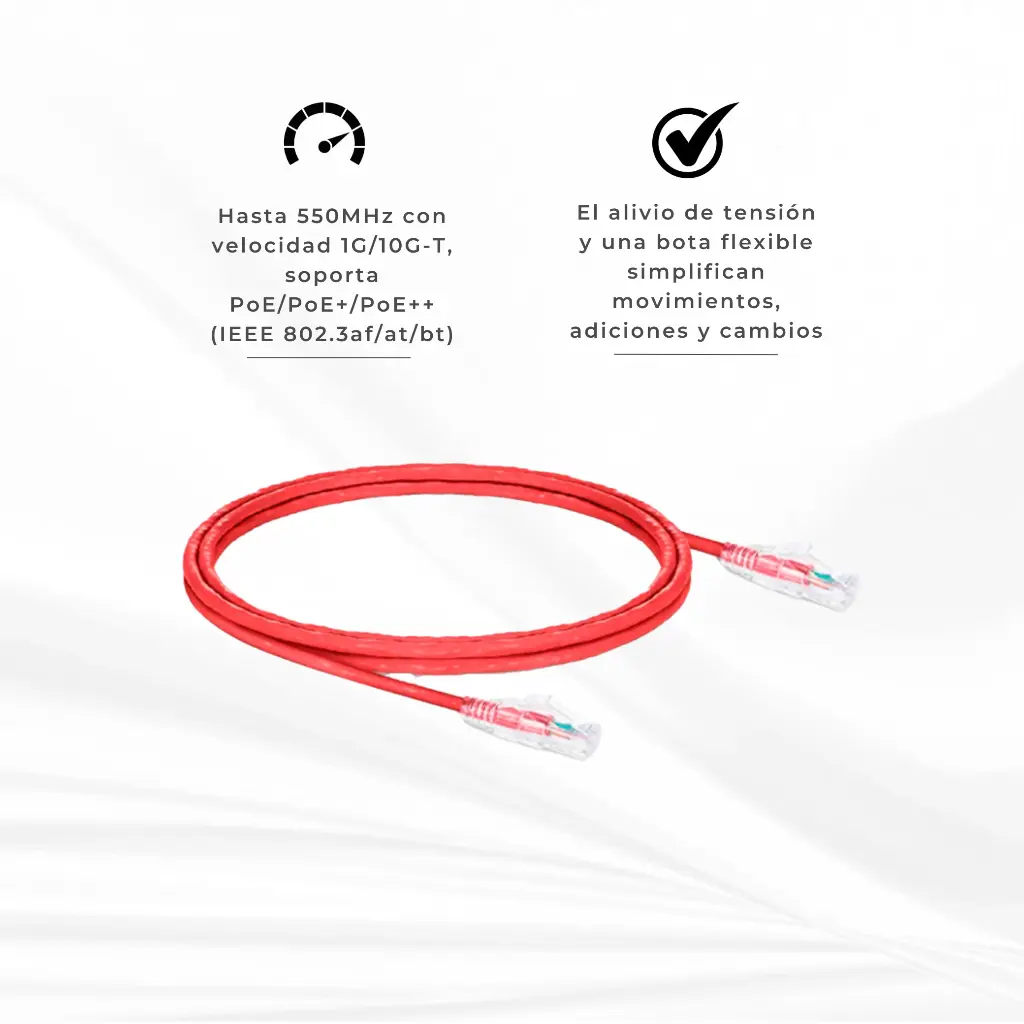 NPC67R-2607 | PATCH CORD CAT 6 7FT ROJO