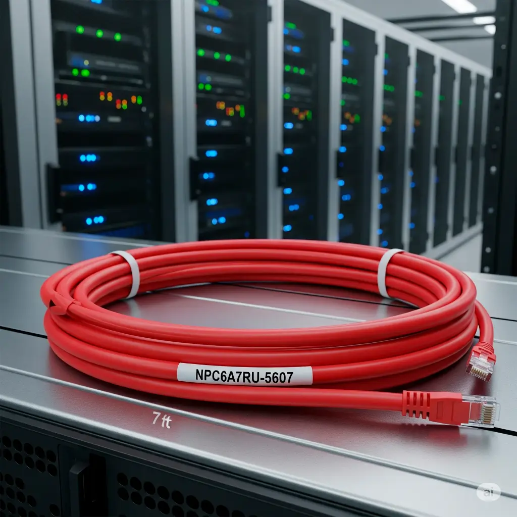 NPC6A7RU-5607 | PATCH CORD UTP CAT 6A 7FT ROJO