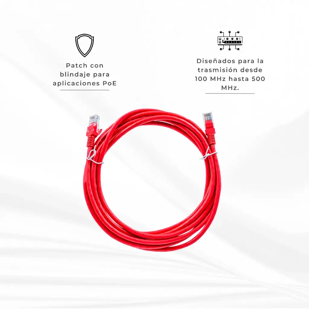 C610R-2610 | PATCH CORD CAT 6  10 FT   ROJO 