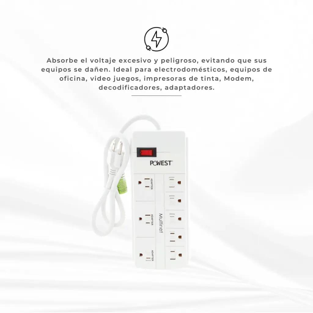 NMNET-7259 | SUPRESOR DE PICOS DE 8 SALIDAS 