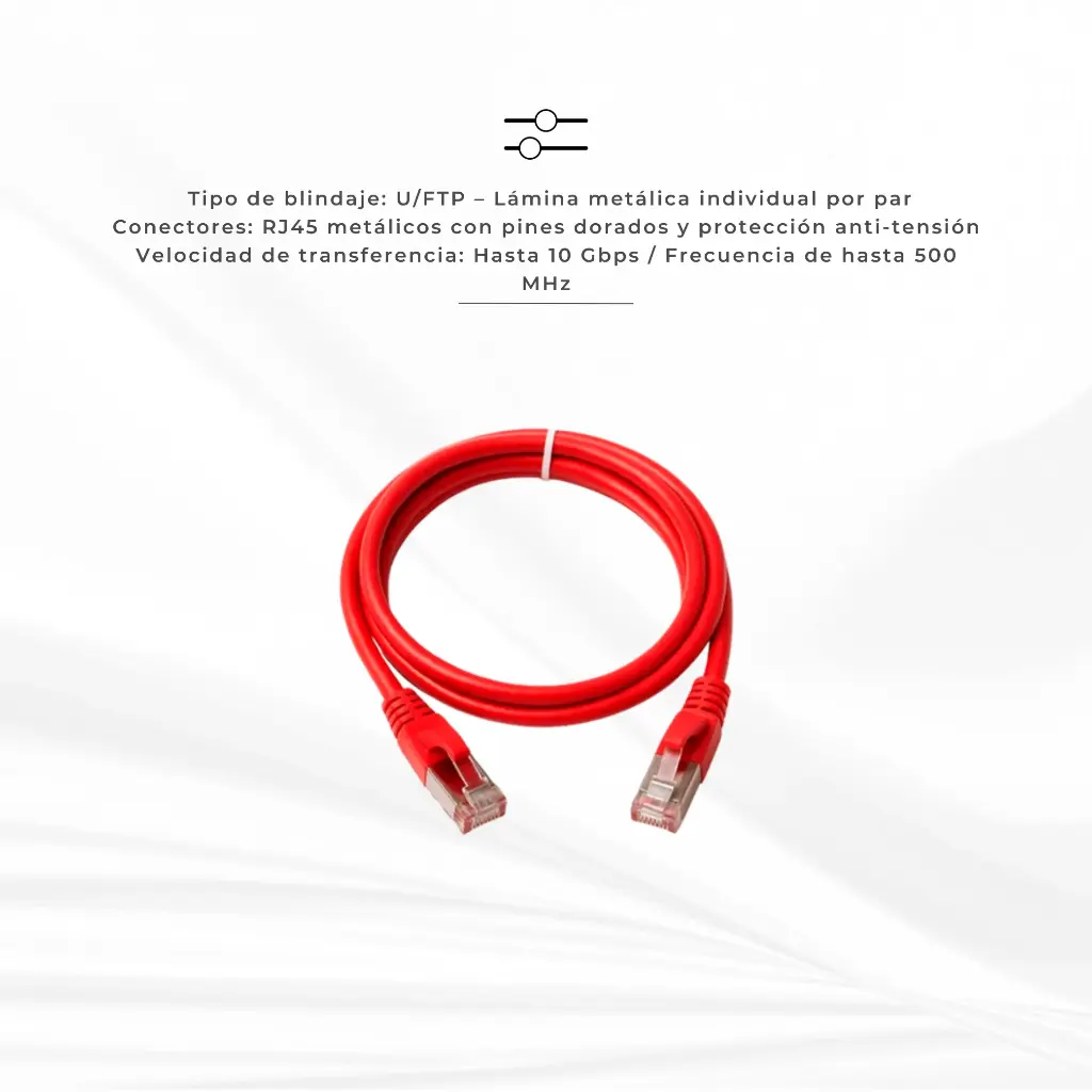 NPC6A7R-3607 | PATCH CORD CAT 6A 7FT ROJO