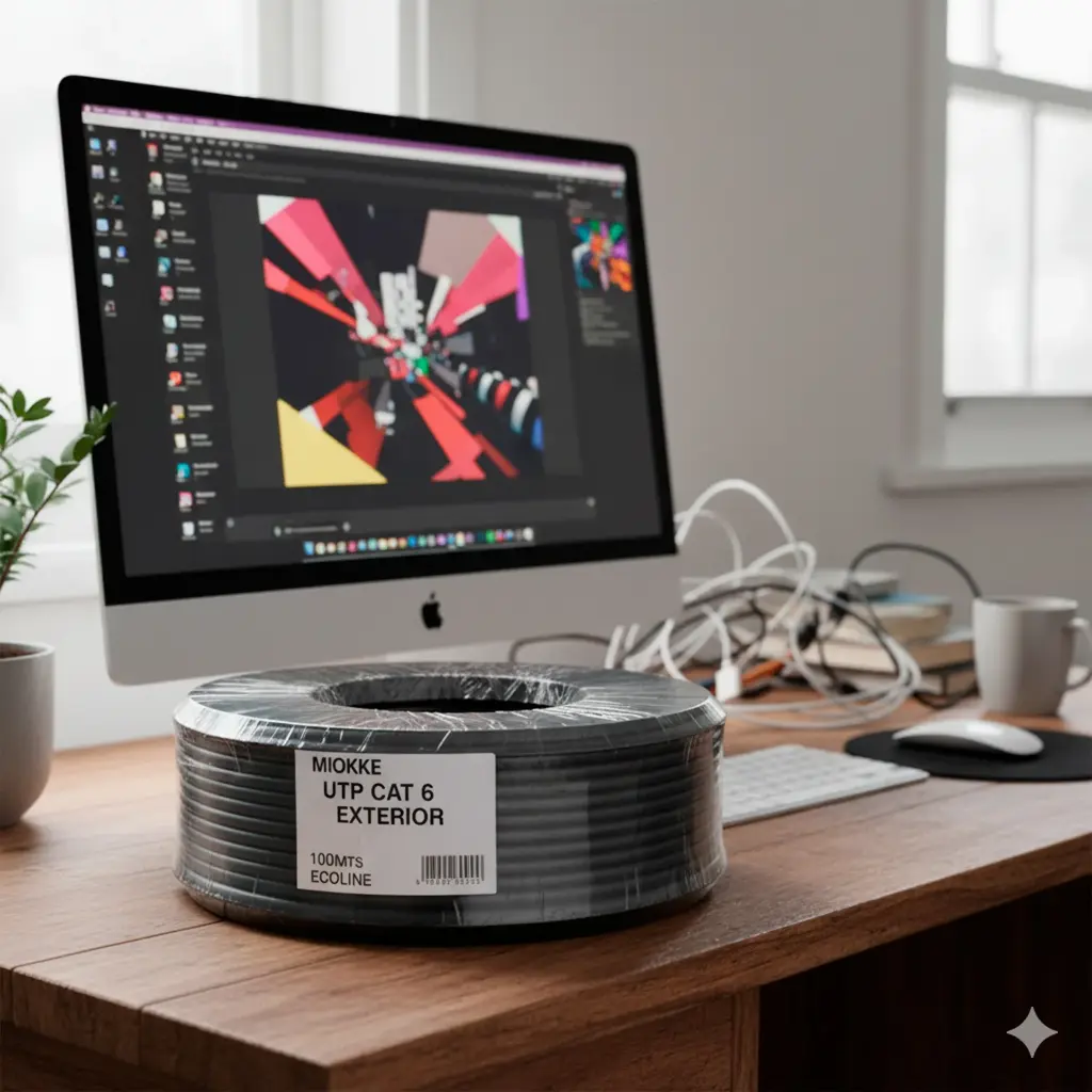 100MTS(S) | CABLE MIOKKE UTP CAT 6 EXTERIOR  POR 100MTS (S) ECOLINE