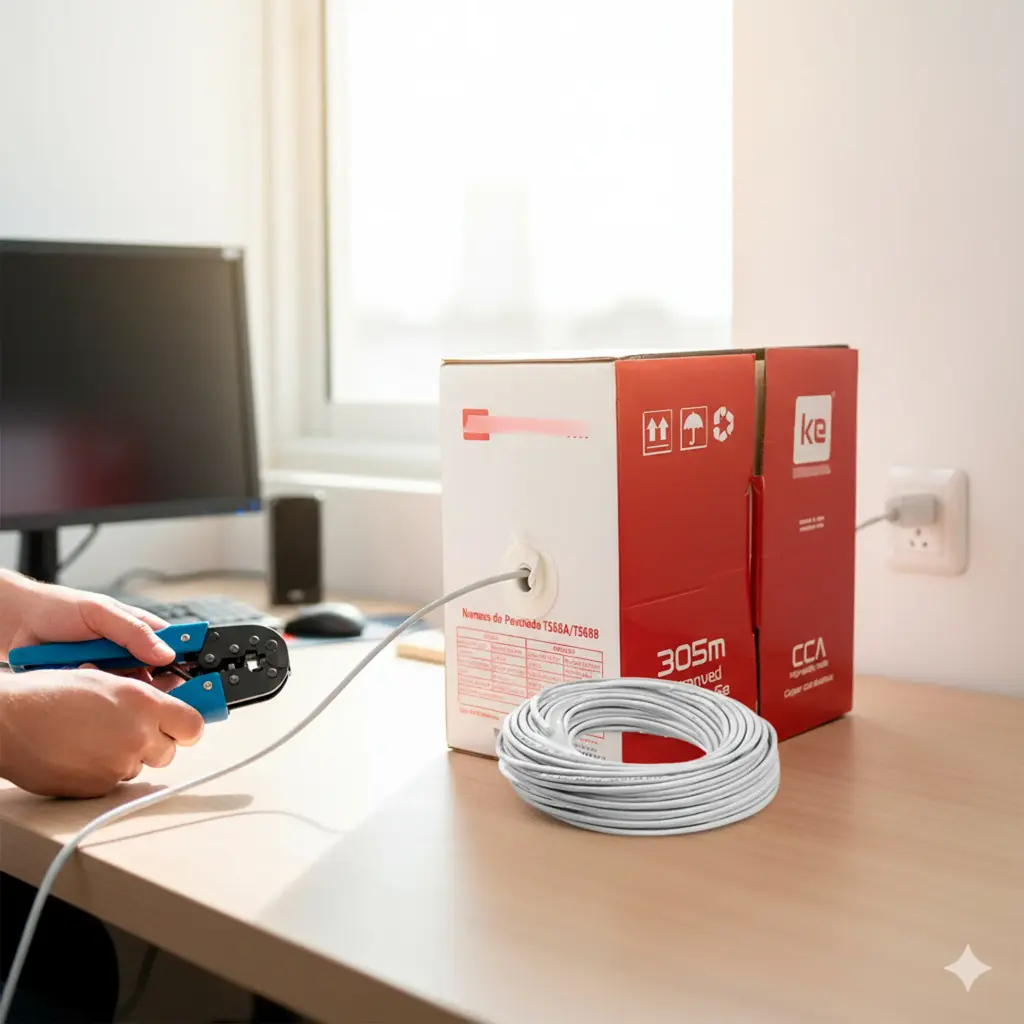 UTP ECO 5E X305 | CABLE ECO UTP CAT 5E X305 MTS CAJA ROJA