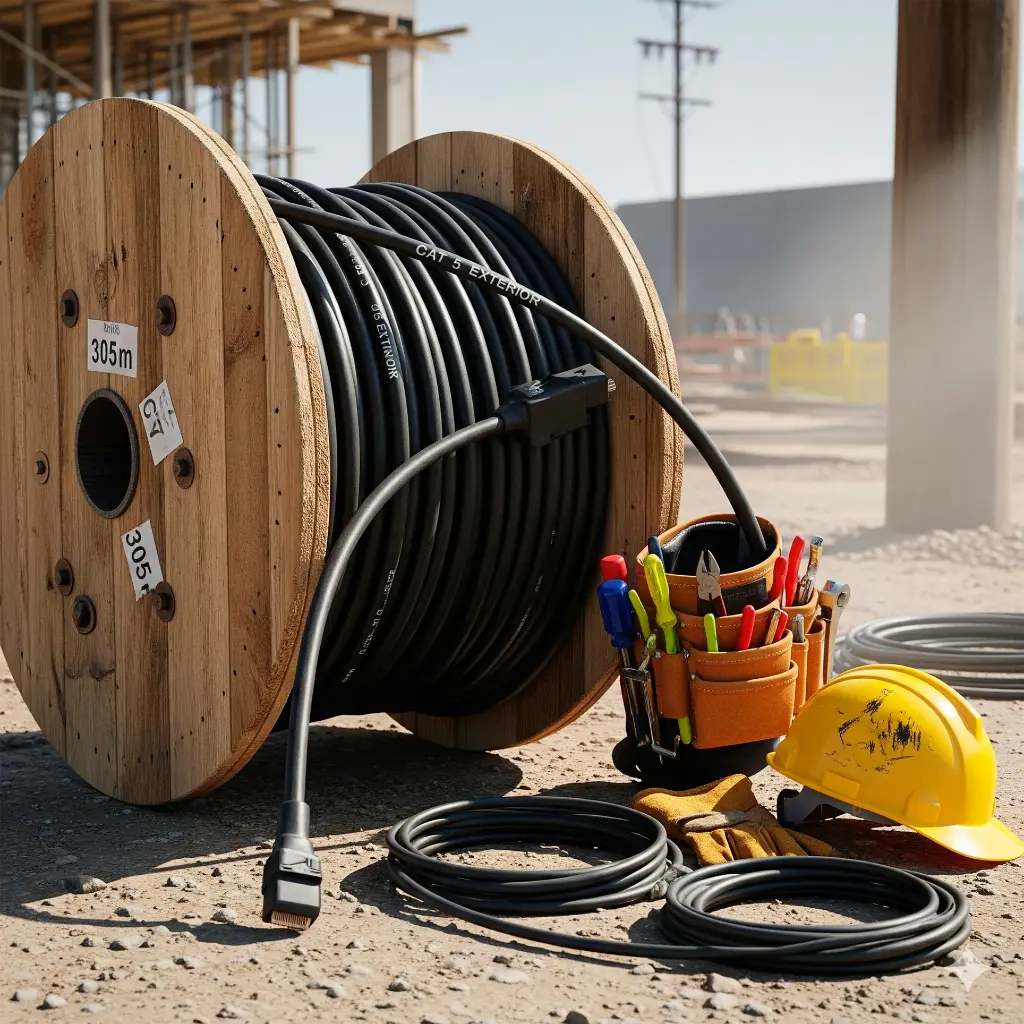 CABLE EXTERIOR CAT 5 POR 305 MTS 