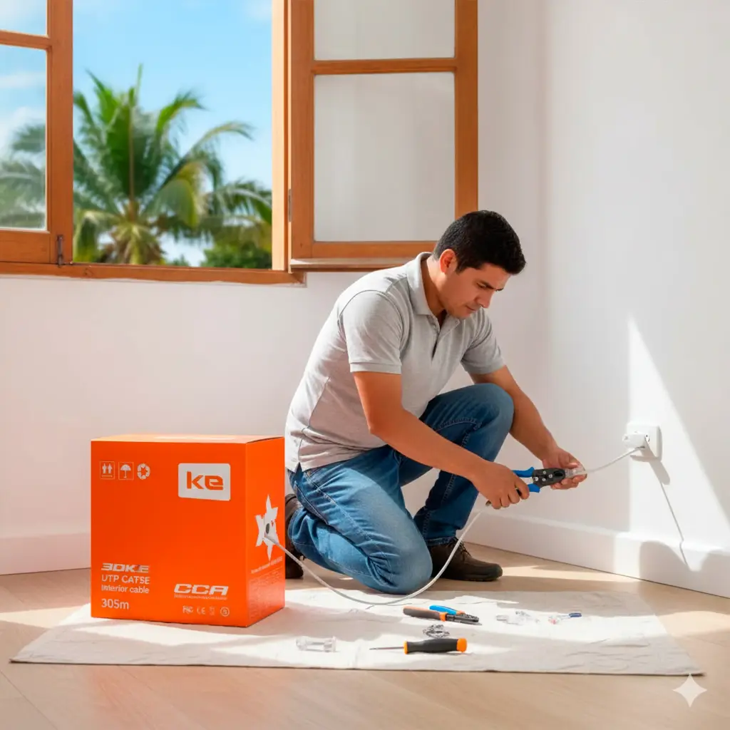 SQLLA | CABLE UTP CAT5E INTERIOR MIOKEE (CAJA NARANJA)