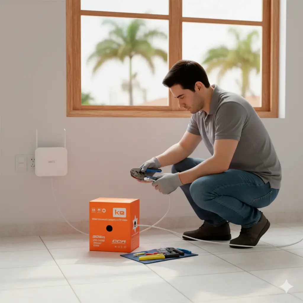 CABLE MIOKEE CAT 6 305MTS WHITE SOFT INTERIOR