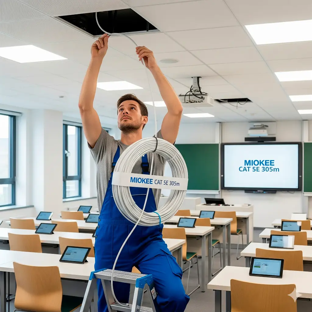 MIOKEE CABLE CAT 5E X 305MTS WHITE