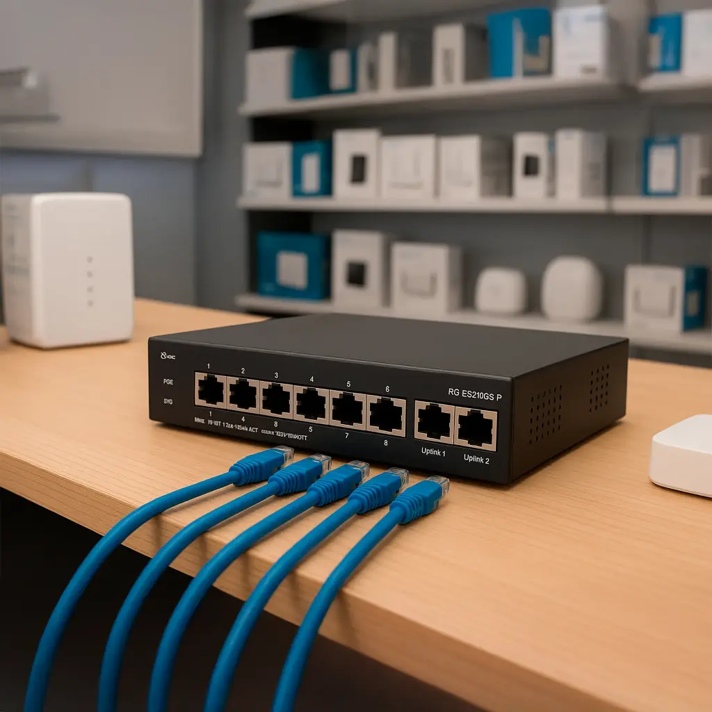 RG-ES210GS-P | SWITCH 8 PUERTOS GIGABIT POE 120W 802 3 AF AT 