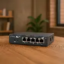 RG-ES205GC-P | Switch PoE Inteligente Administrable en la Nube de 5 Puertos Gigabit, 4 PoE+, 54W