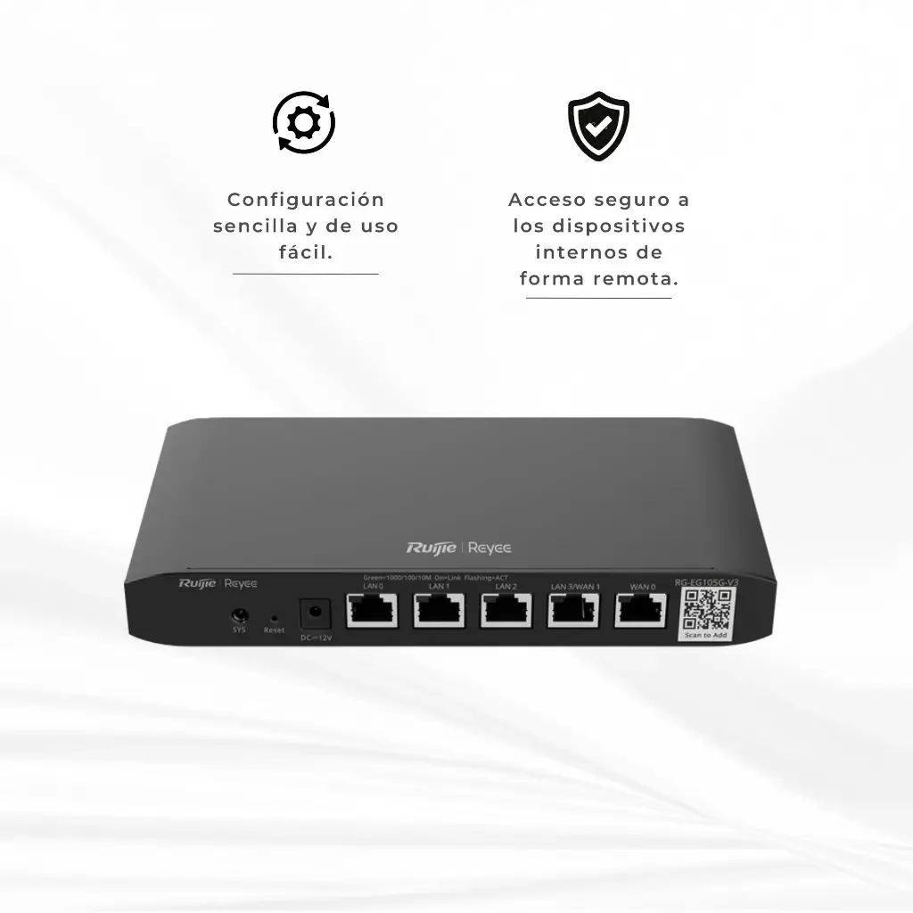RG-EG105G-V3 | ROUTER ADMINISTRABLE CLOUD CON 3 PUERTOS LAN GIGABIT