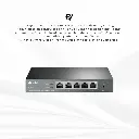 ER605 | Router SafeStream ™ Gigabit Multi-WAN VPN, 1 puerto WAN Gigabit + 1 puerto LAN Gigabit + 3 puertos intercambiables WAN / LAN Gigabit, Soporta los protocolos IPsec/PPTP VPN, Hasta 20 túneles IPsec VPN, 16 túneles PPTP VPN, 16 túneles L2TP VPN, 16 túneles OpenVPN, Integrado con Omada SDN, Administración centralizada en la nube y monitoreo inteligente, Aprovisionamiento Zero-Touch, Acceso en la nube desde Omada APP para fácil administración, el firewall SPI y la defensa DoS protegen a su red de la mayoría de ataques por internet conocidos, filtrado IP/MAC/URL