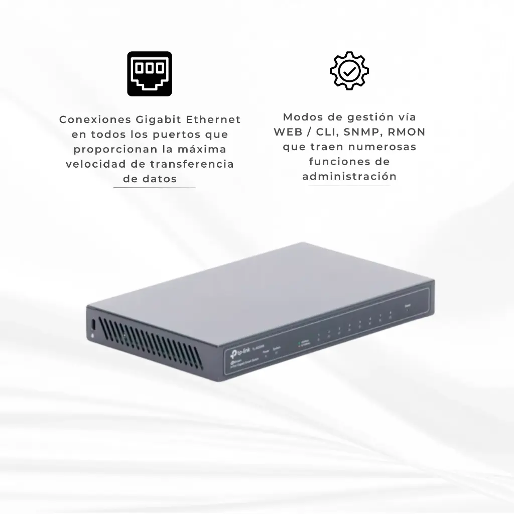 TL-SG2008 | SWITCH INTELIGENTE 8 PUERTOS 10/100/1000 TPLINK