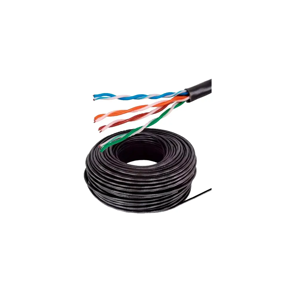 LPSUTPCAT5EXT100 | CABLE UTP CATEGORIA 5E EXTERIOR DOBLE CHAQUETA 75GRADOS 100MTS NEGRO