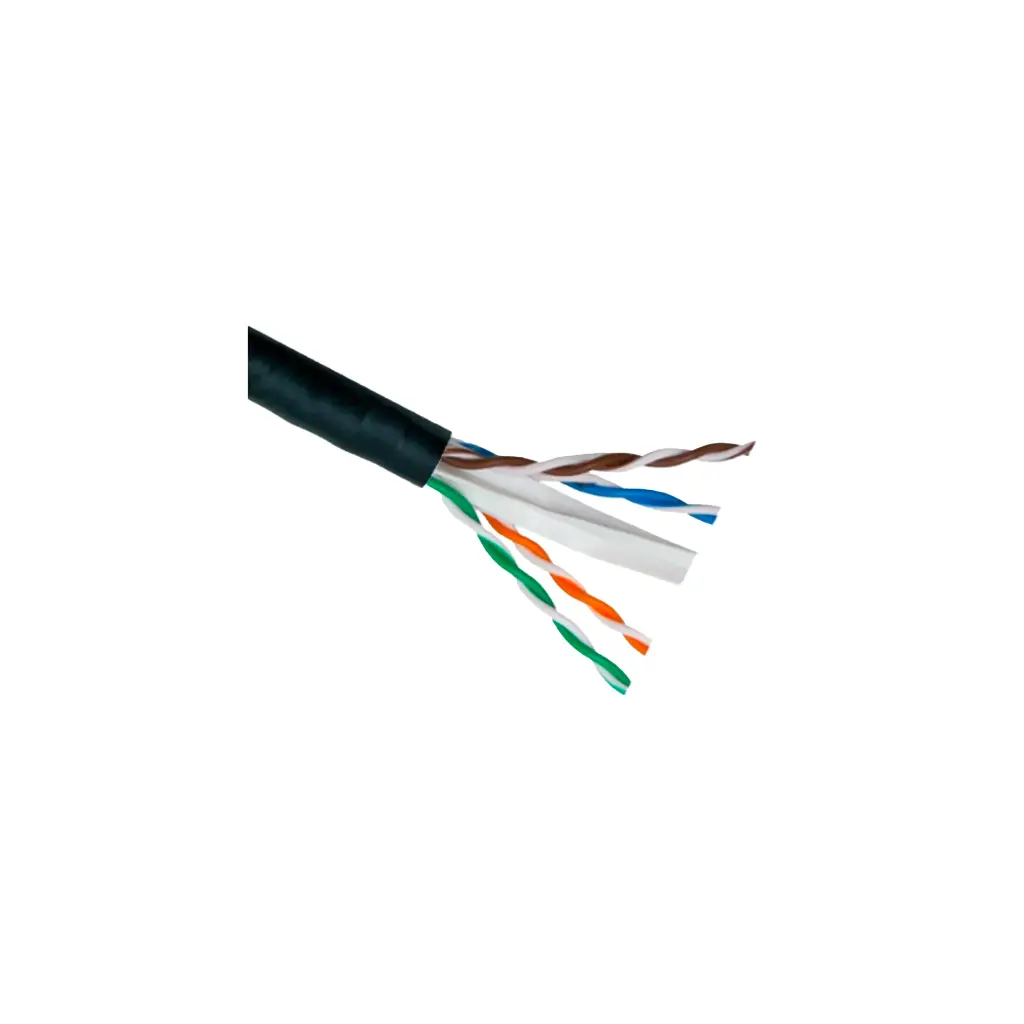 LPSUTPCAT6EXT | CABLE UTP CAT 6 EXTERIOR DOBLE CHAQUETA 24AWG 4P*2*0,56 75GRADOS NEGRO X 305MTS