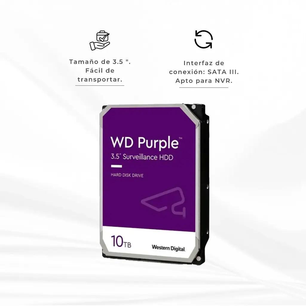 WD101PURP | DISCO DURO 10TB WESTER DIGITAL PURPLE