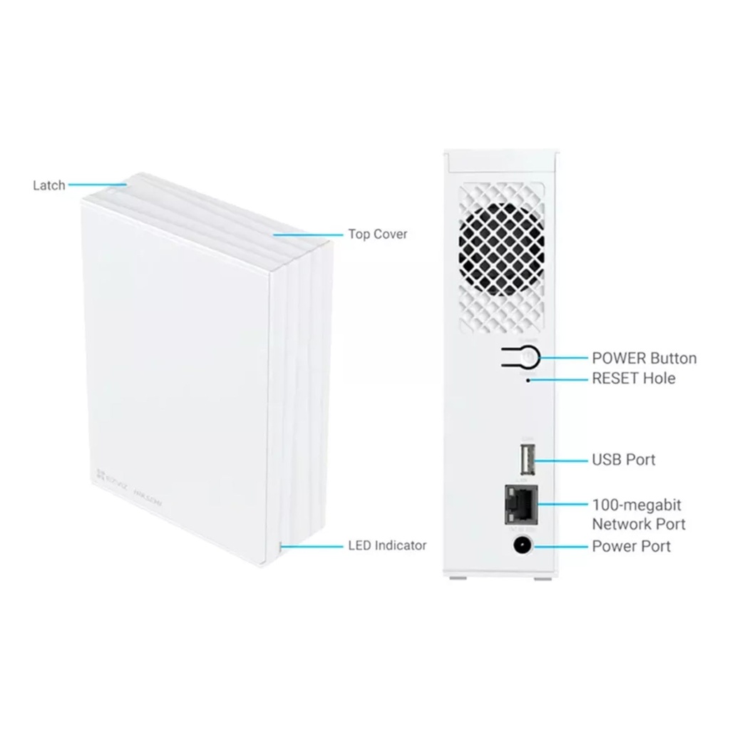 CS-R5C-R100-8F | NAS-NVR Almacenamiento en Nube 4K 8CH IP 100Mbps 1GHz ACortex-A7 2núcleos Has