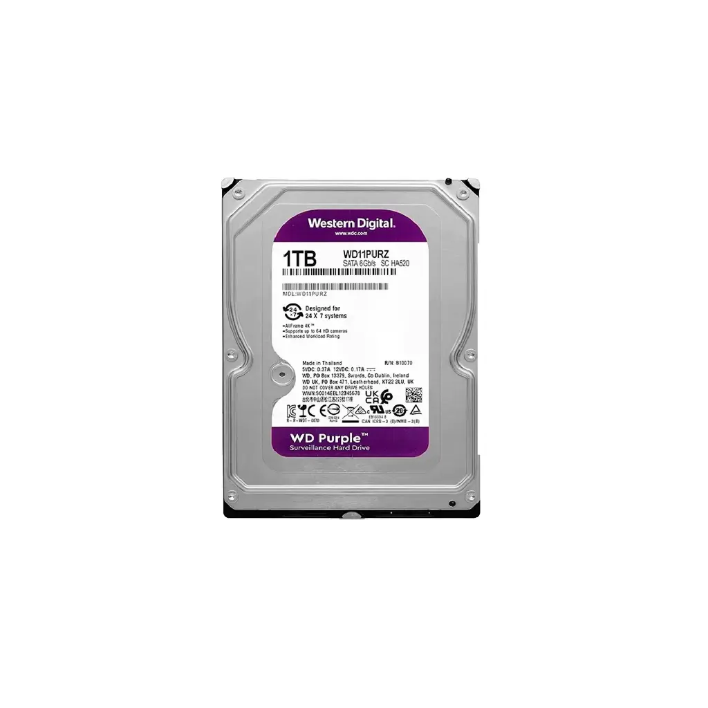 WD11PURZ | DISCO DURO 1TB PURPLE 5400RPM SATA 6Gbs 64MB WD11PURZ