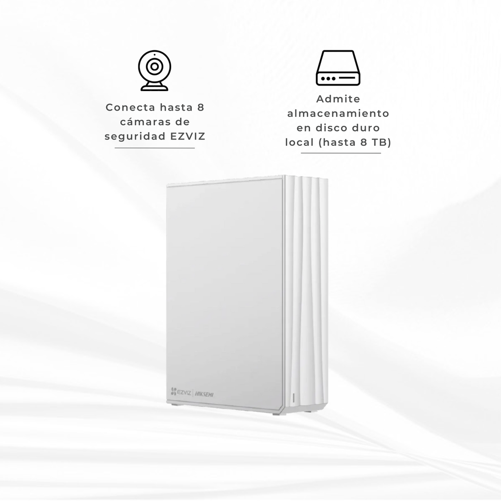 CS-R5C-R100-8F | NAS-NVR Almacenamiento en Nube 4K 8CH IP 100Mbps 1GHz ACortex-A7 2núcleos Has