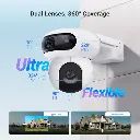 CS-HB90/SP-R100 | KIT DE CAMARA WIFI DOBLE LENTE 4MP + 4MP CON PANEL SOLAR