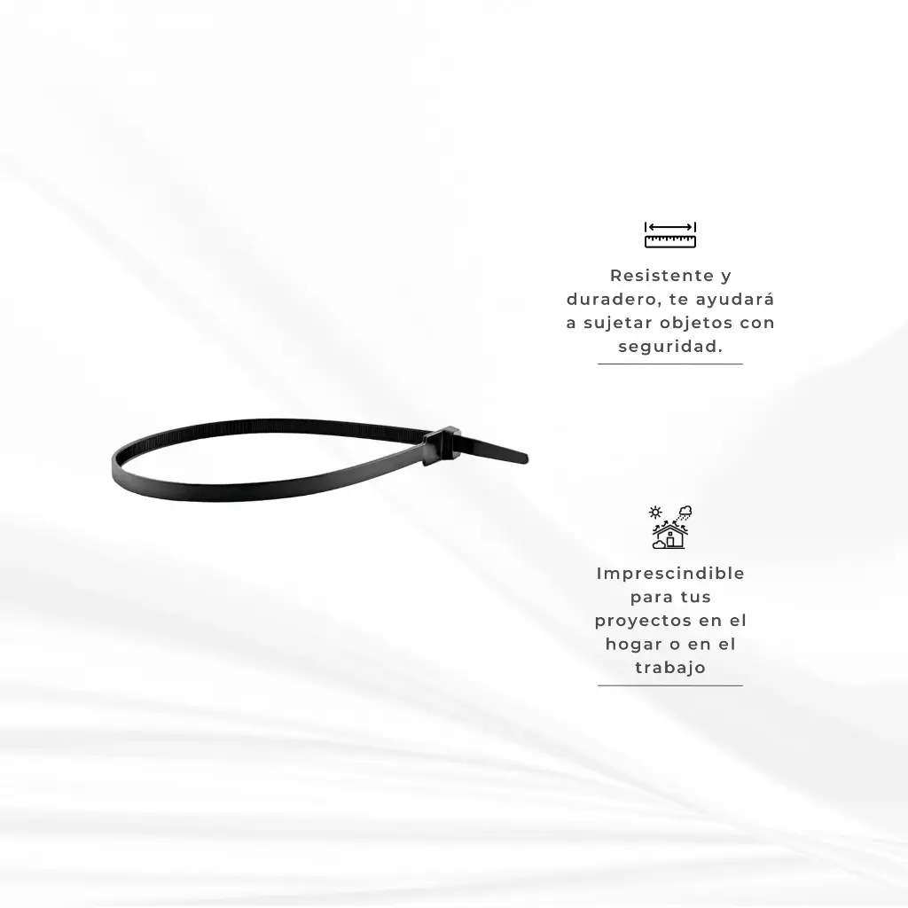 AMARRES DE 8' NEGROS 20CM 