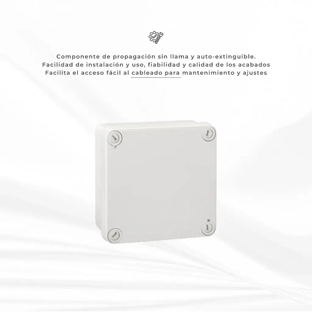 CAJA DE DERIVACION GRIS 100x100x50 MM 