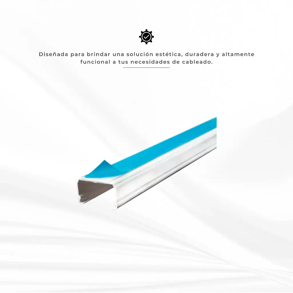 CANALETA BLANCA LISA 20X12 CON ADHESIVO 