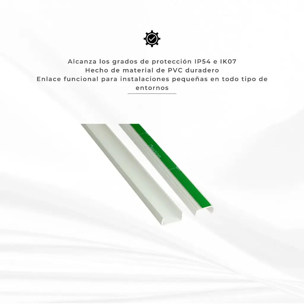 CANALETA BLANCA 13X7 CON ADHESIVO