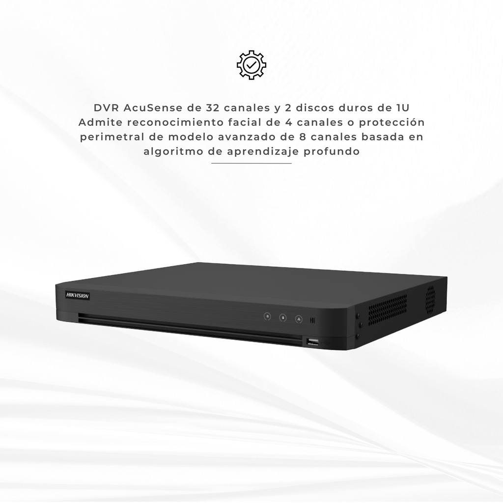 iDS-7232HQHI-M2/XT | DVR 32CH 5MP CON RECONOCIMIENTO FACIAL Y AUDIO BIDIRECCIONAL
