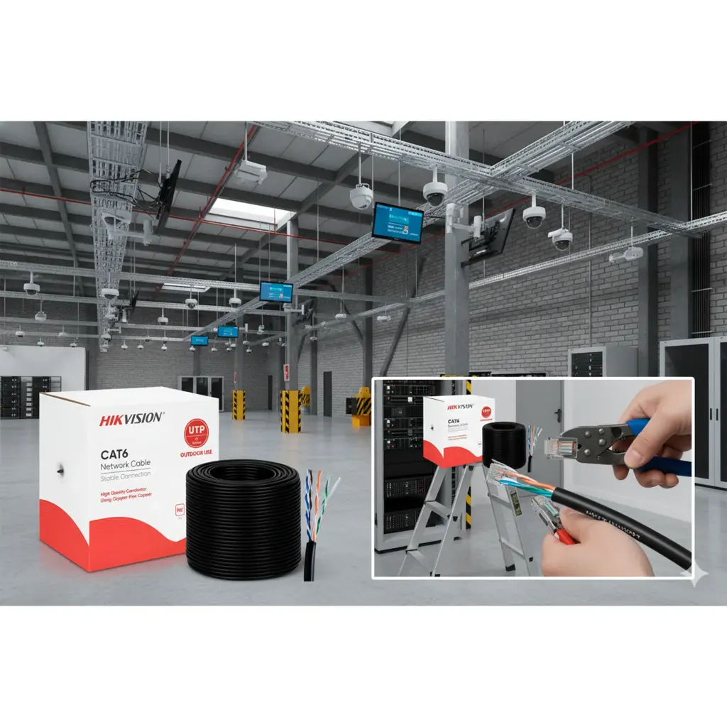 DS-1LN6OUTPE-Plug | Cable de red CAT6 exterior U/UTP NUEVO