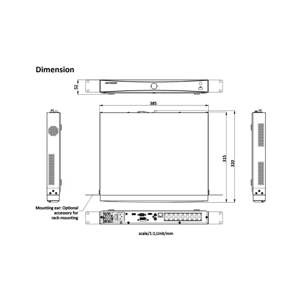 DS-7616NXI-K2/16P | NVR 4K 16 CANALES IP POE+ ACUSENSE 